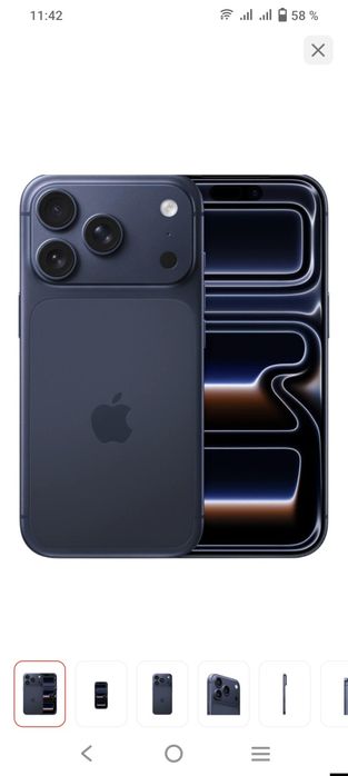 Смартфон Apple iPhone 17 Pro 256Gb темно-синий