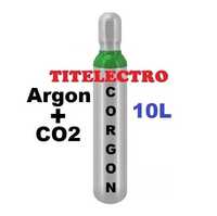 Butelie tub corgon 10 litri, amestec argon + CO2, sudura MIG - MAG