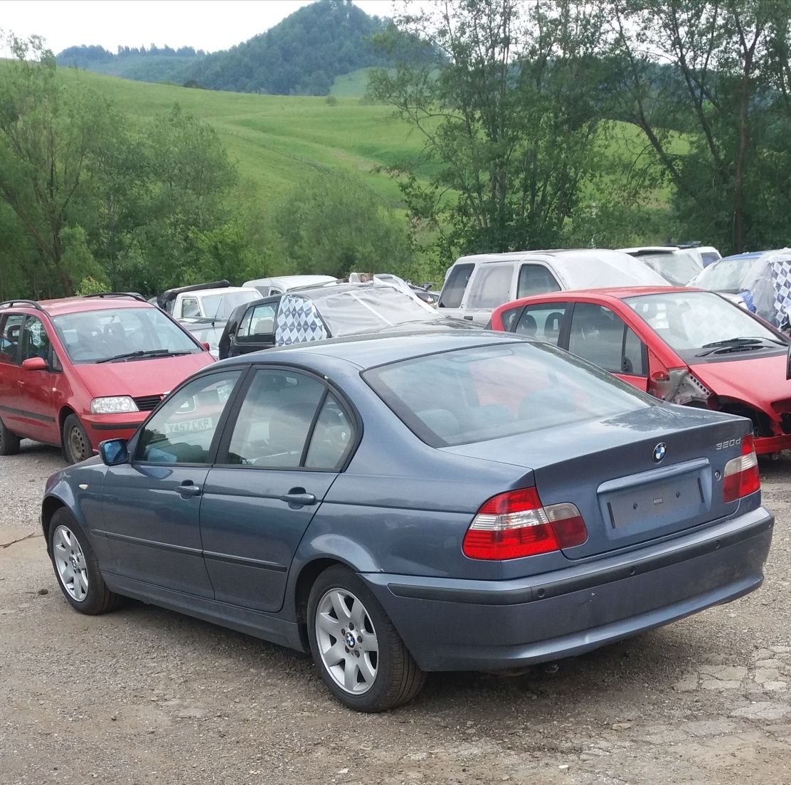 Macara stanga fata bmw E46 320d portiera usa stahlblau metalic