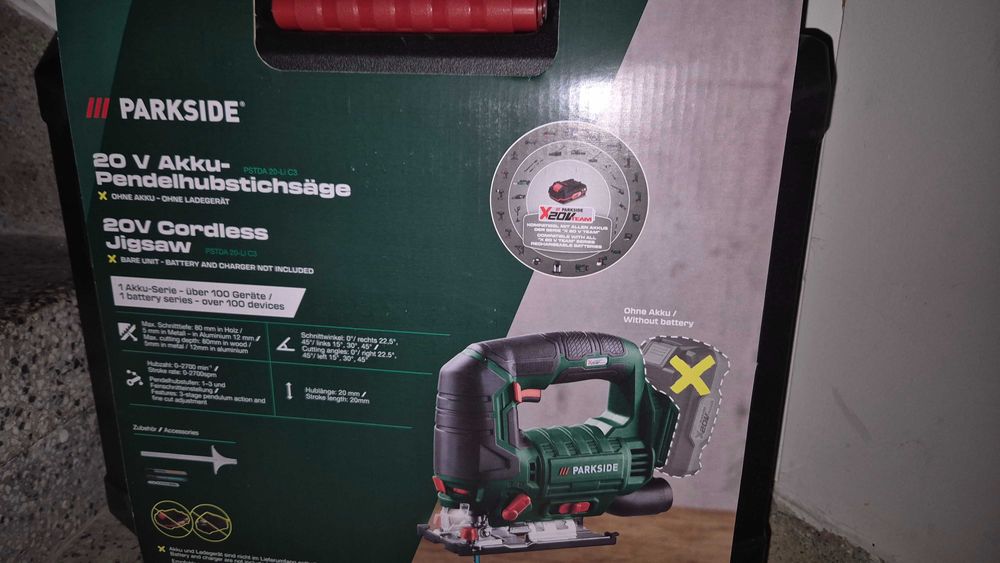 НОВ Parkside  Акумулаторен прободен трион (зеге), ГАРАНЦИЯ