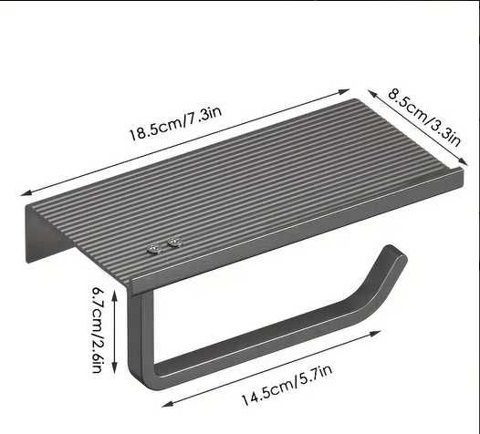 suport hartie telefon/ tableta ceas hartie WC toaleta din metal foarte