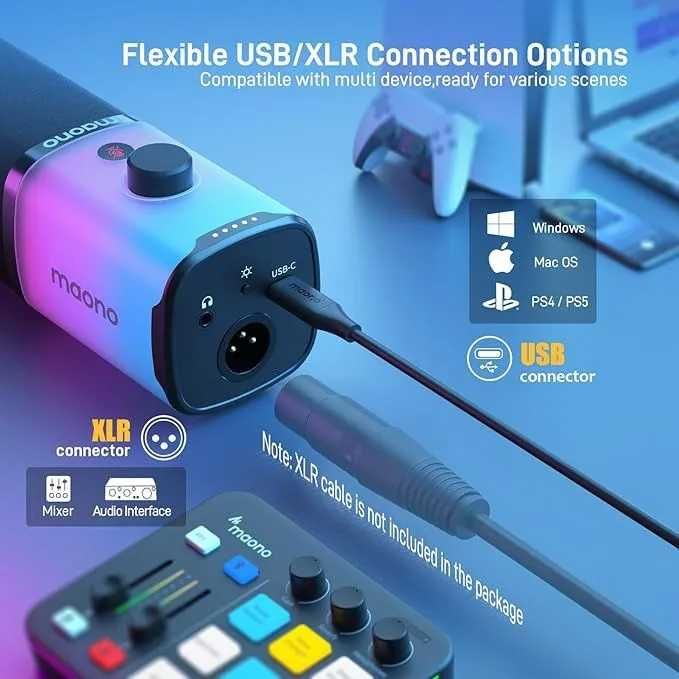Микрофон PD100X RGB XLR/USB