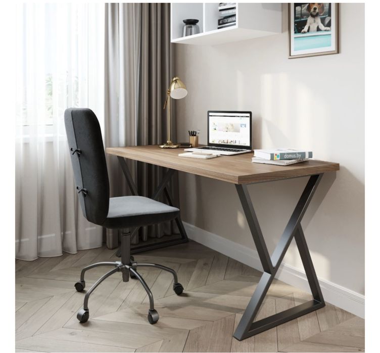 Стол компьютерный Лофт, 110х70x70 см, коричневый