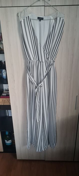 Seguin Hearts -бял гащеризон на черни райета