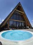 Cabana de inchiriat #BellaVista Chalet #A frame ,piscina,sauna