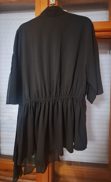 Черна елегантна, асиметрична блуза IPEKYOL - размер 40