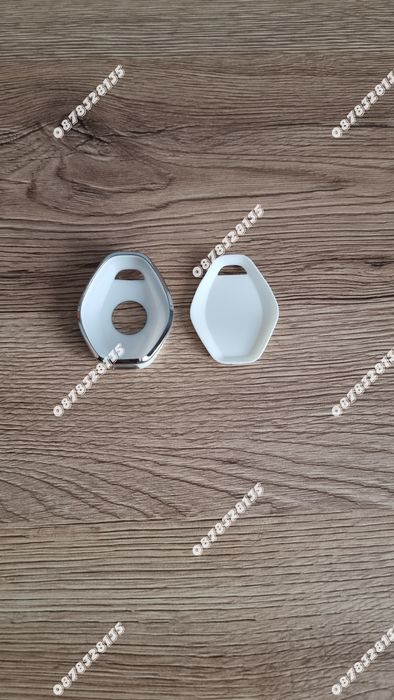 Силиконов кейс за ключ на БМВ/BMW Ромбоид бял