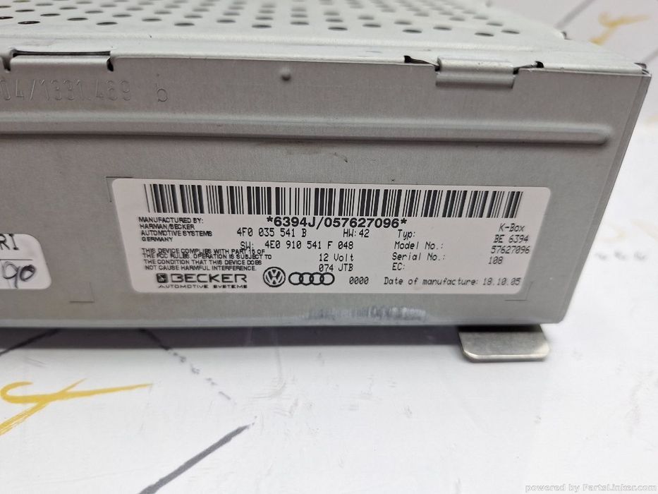 Modul navigatie AUDI A6 III Avant (4F5, C6) [ 2005 - 2011 ] TDI (BLB, BRE) 103KW|140HP OEM 4F0035541B / 4E0910541F
