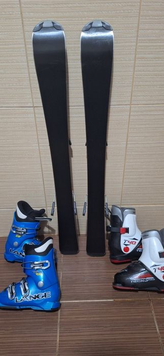 Set Schiuri 90 cm -clapari ski, casca