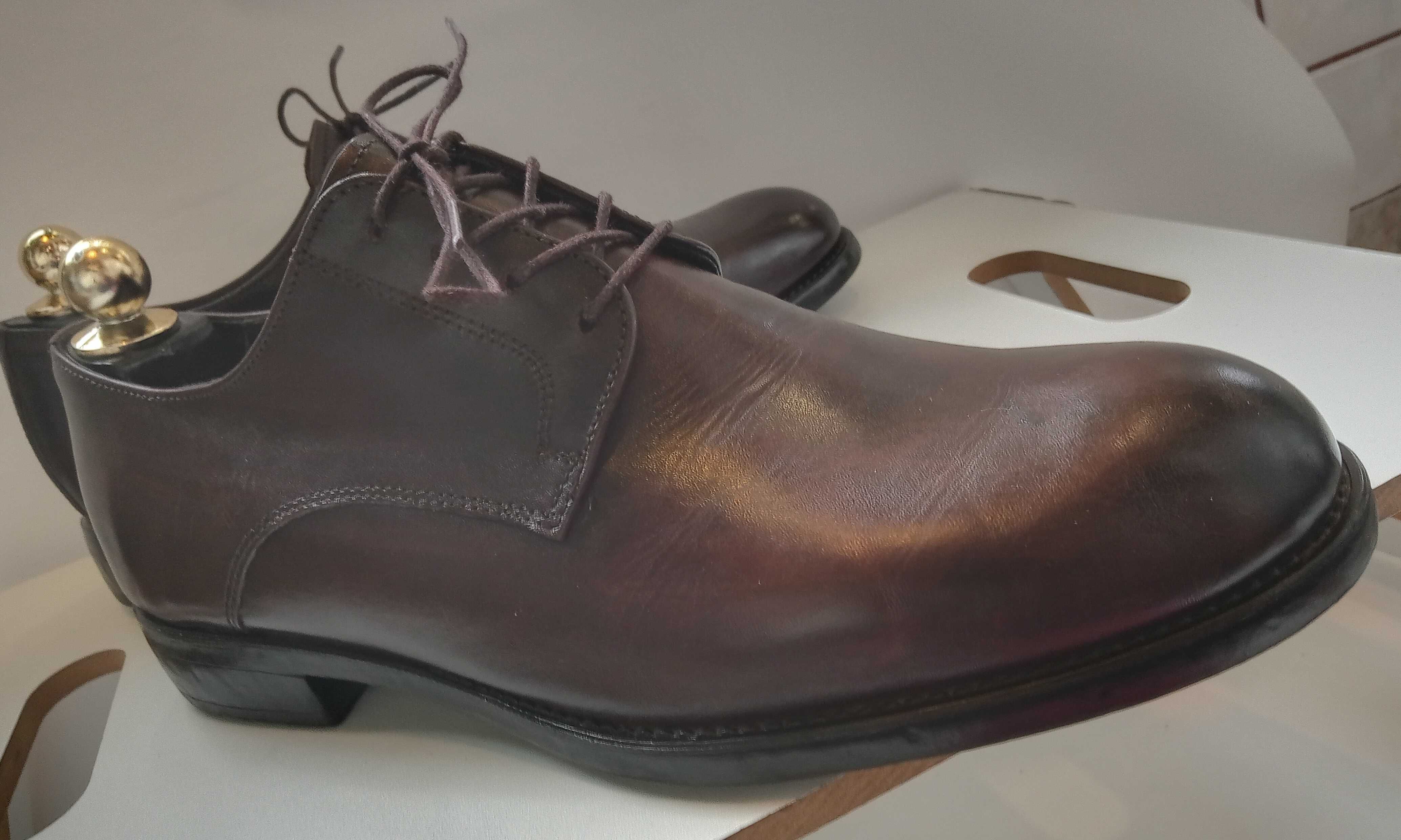 Pantofi derby premium Yorn London 40 piele naturala