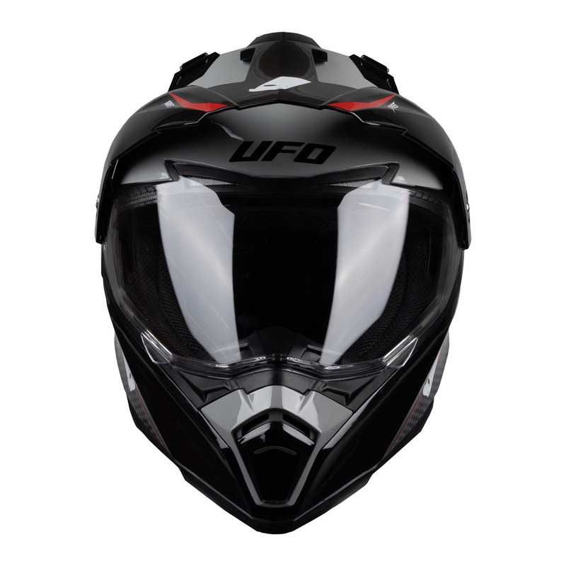 Casca ATV adventure motocross casca moto NOUA UFO Aeris – Negru/Gri