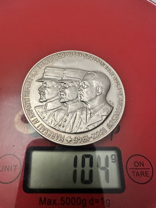 Medalie maresalii armatei romane argint