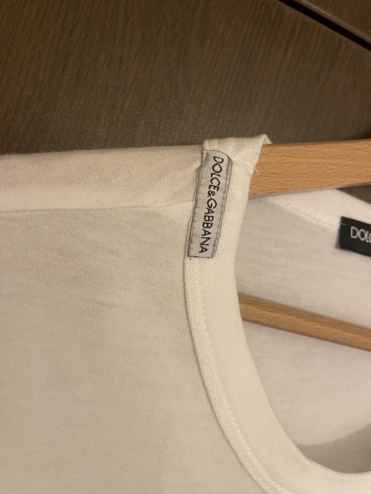 Dolce & Gabbana White Cotton Tshirt