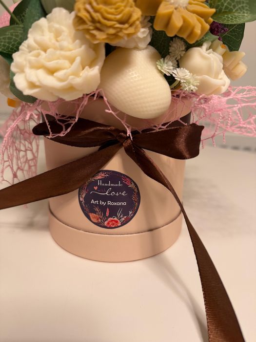 Buchet din ceară de soia parfumată – cadoul perfect, handmade!