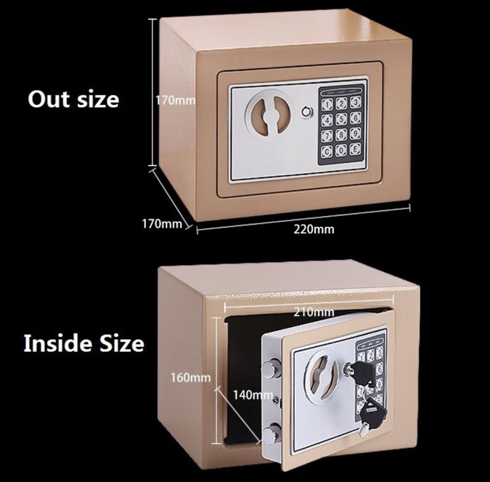 Seyf сейф elektronniy 17x23x17 sm