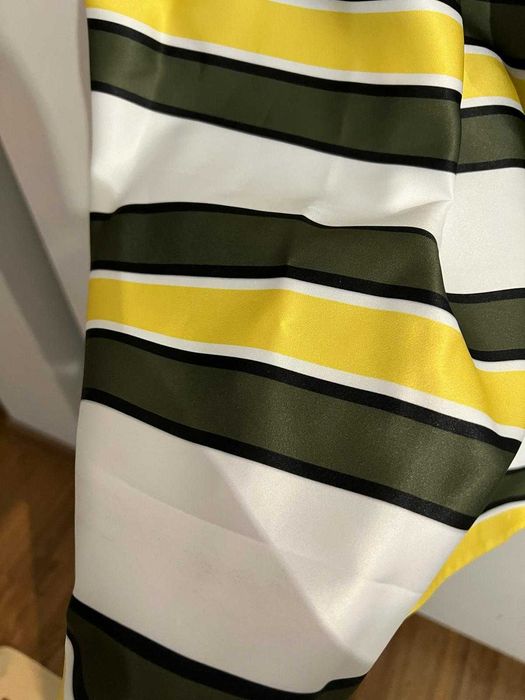 fusta alb verde galben evazata Gonna Duchesse Riga marca Lariga Italy