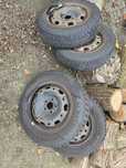 Jante tabla 5x100 +cauciucuri iarna 165 70 r14
