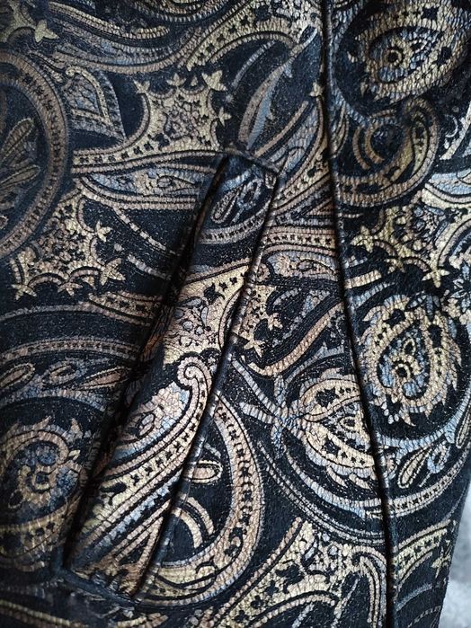 Haina piele italiana deosebita vopsita arabesque mas 50-54 guler vulpe