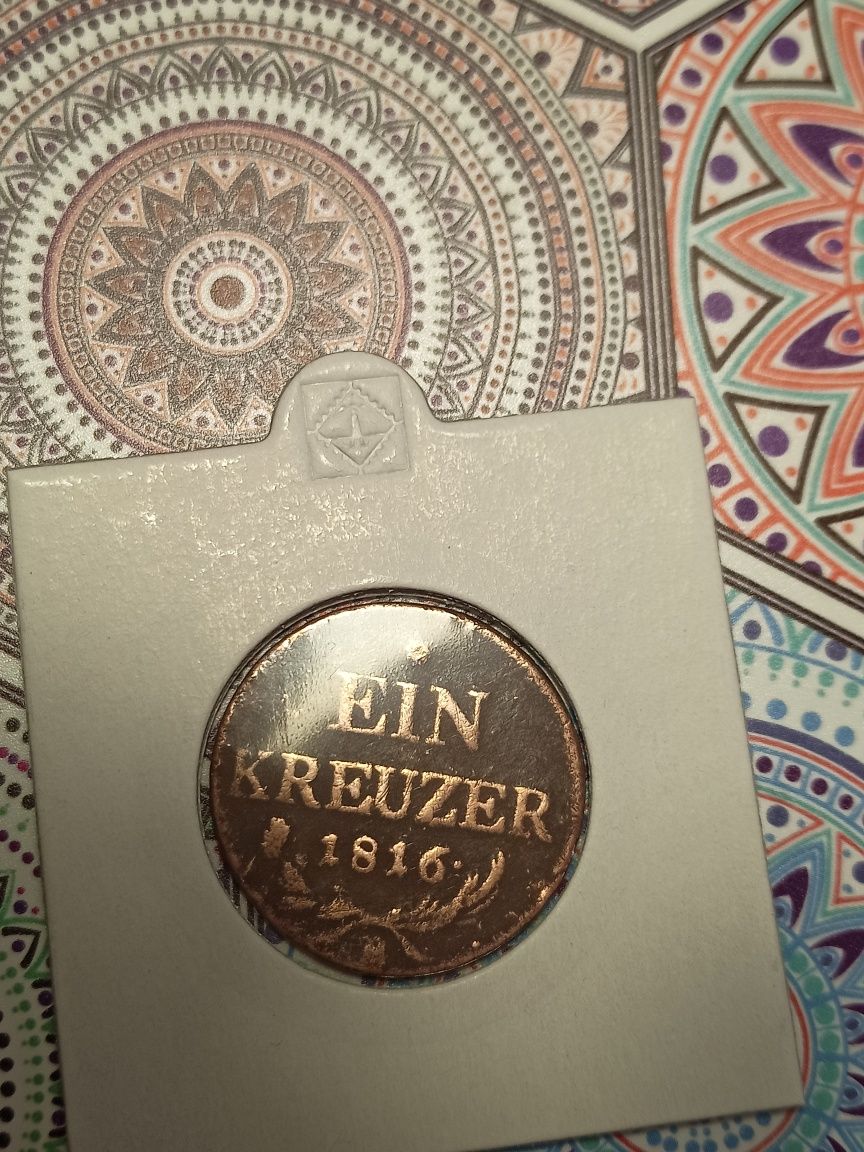 Ein kreuzer, un crieitar 1816 monede vechi, de colectie, antichitati