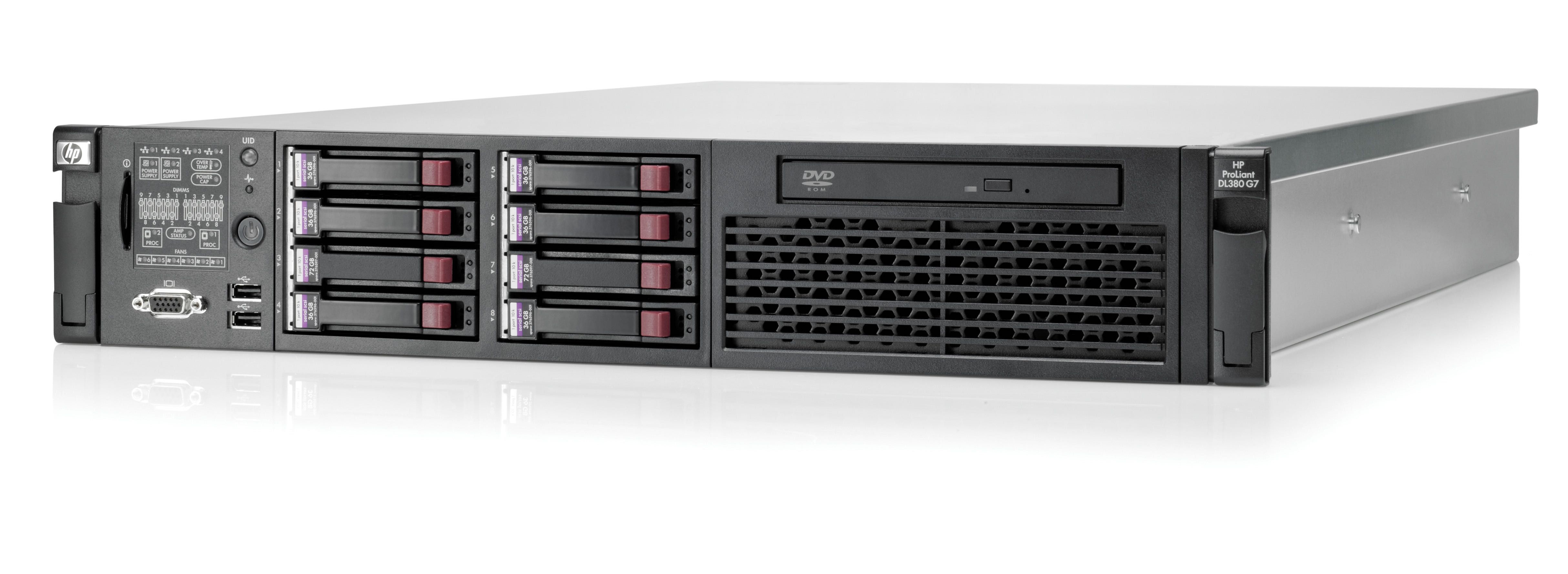 Server HP DL380 G7 2 x E5620, 8 x 300GB SAS, 72GB DDR3, 2 x PSU, RAILS