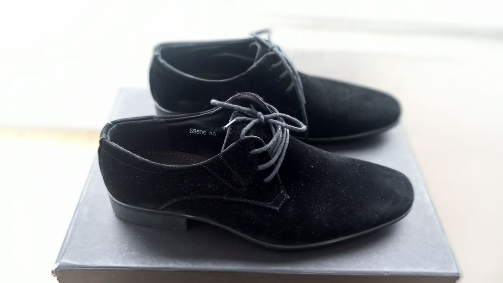 Pantofi Suede Negrii barbati marinea 36