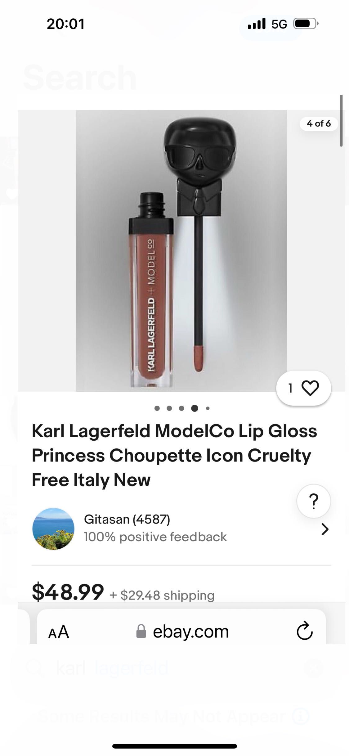 Луксозен Гланц Karl Lagerfeld мат със светлина и огледалце LUX CLASSY