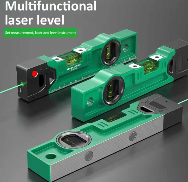 Nivela, cumpănă, boloboc cu laser verde și acumulator