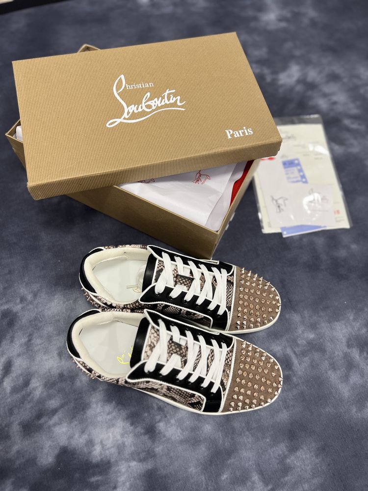 Adidasi Christian Louboutin Premium 2024 -Piele Naturala