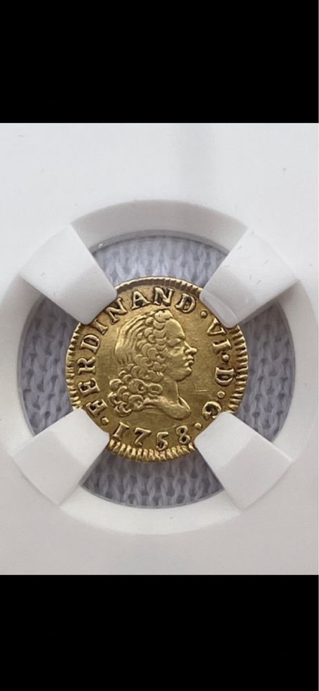 Moneda din aur 1758
