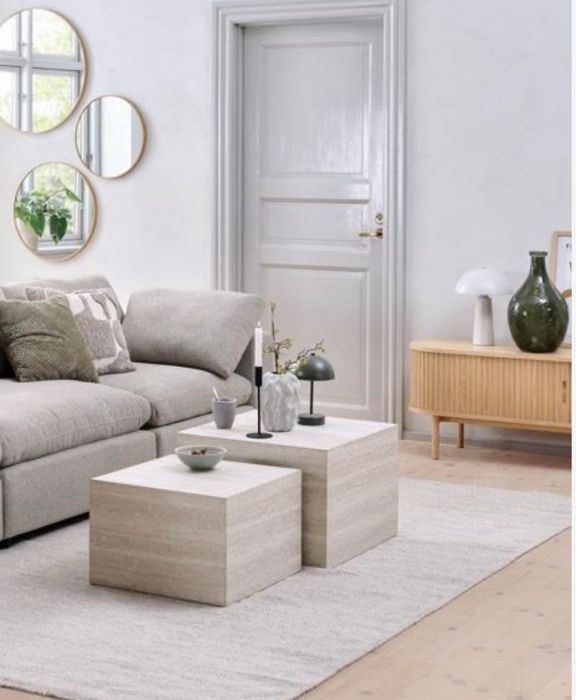 Măsuță de cafea aspect travertin