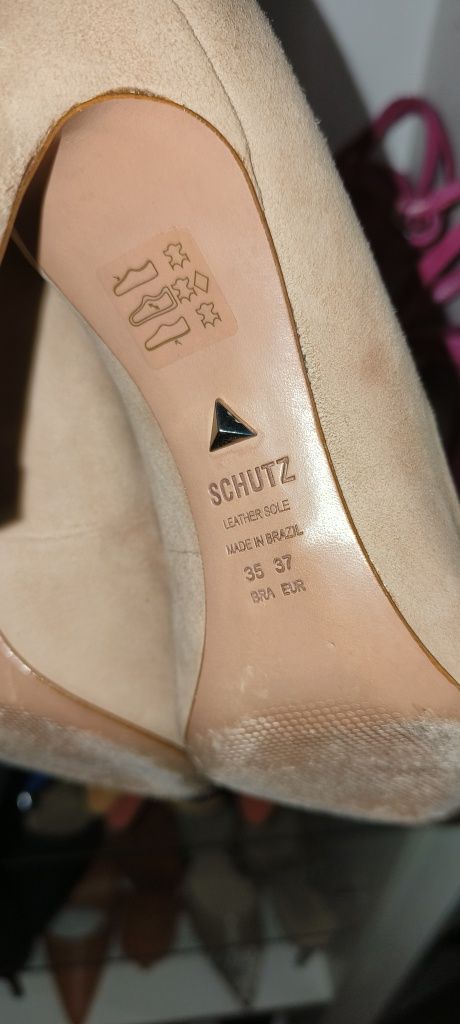 Pantofi SCHUTZ nude 37 toc cui piele