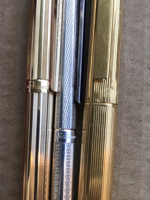 Pix vechi original St Dupont si Cartier placate cu aur