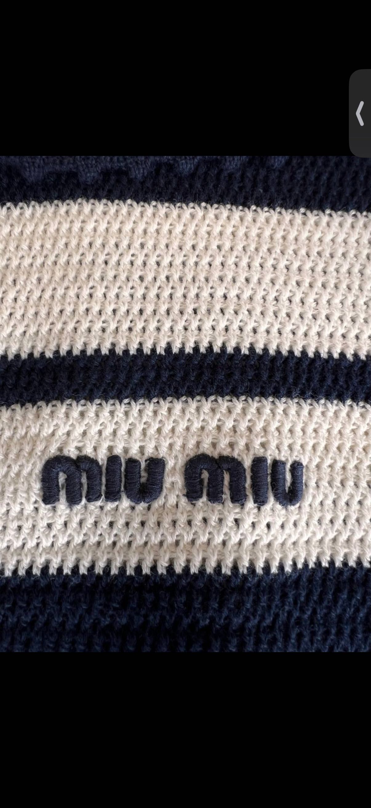 плетена поло Miu Miu