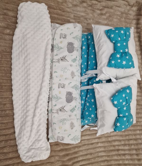 Protectii laterale patut 120x60, 2 paturici gratis , aia alba este nou