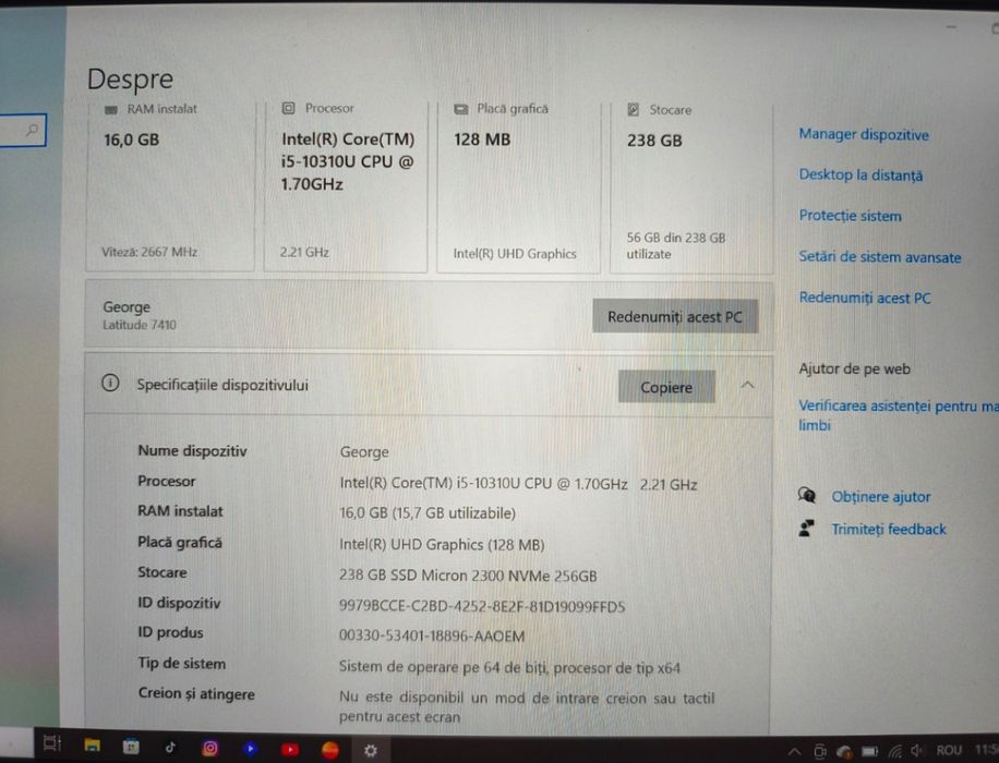 Laptop Dell Latitude 7410