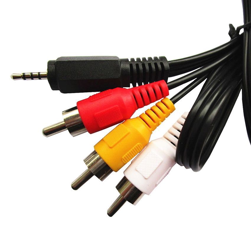 Cablu AV, audio video jack 2.5mm, 4 pini la 3 RCA cod 196