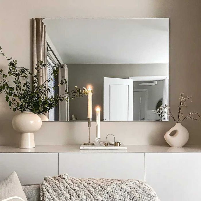 Oglinda mare perete hol decorativa 90x120 cu fazet
