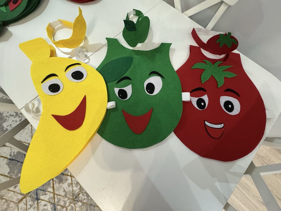 Костюмы из фетра овощи и фрукты