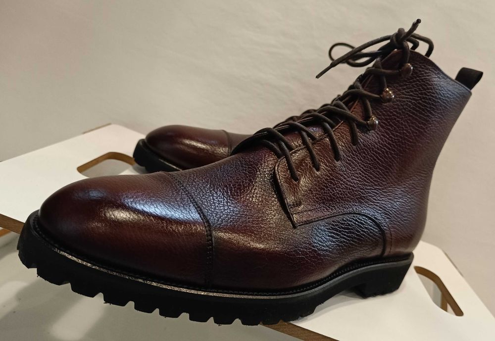 Ghete lace up de lux 45 lucrate manual Minelli NOI piele naturala