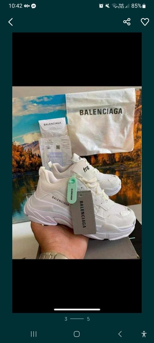 Balenciaga adidasi  dama albi calitate