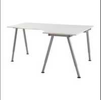 Birou Ikea GALANT Corner desk right Letter - white, A-legs 18222