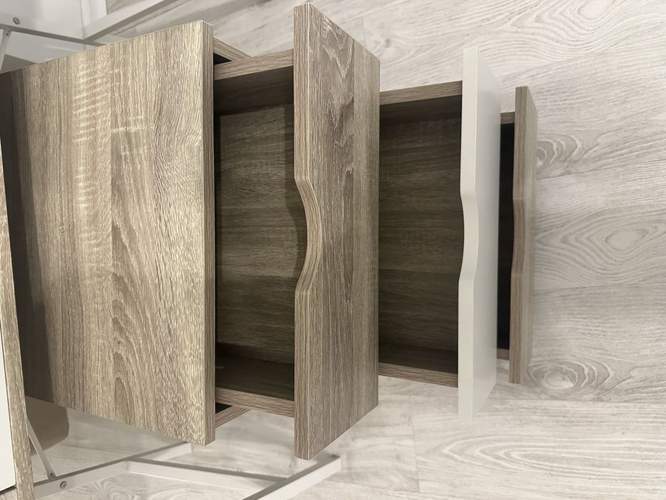 Birou JYSK Abbetved 120x48 si dulapior 3 sertare