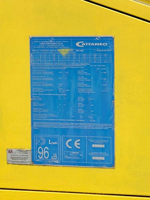 Macara turn autoridicatoare, automontanta CATTANEO CM74S4