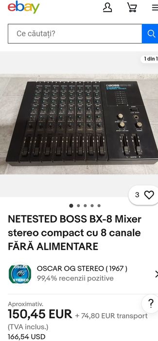 Boss bx-8 mixer stereo compact cu 8 canale