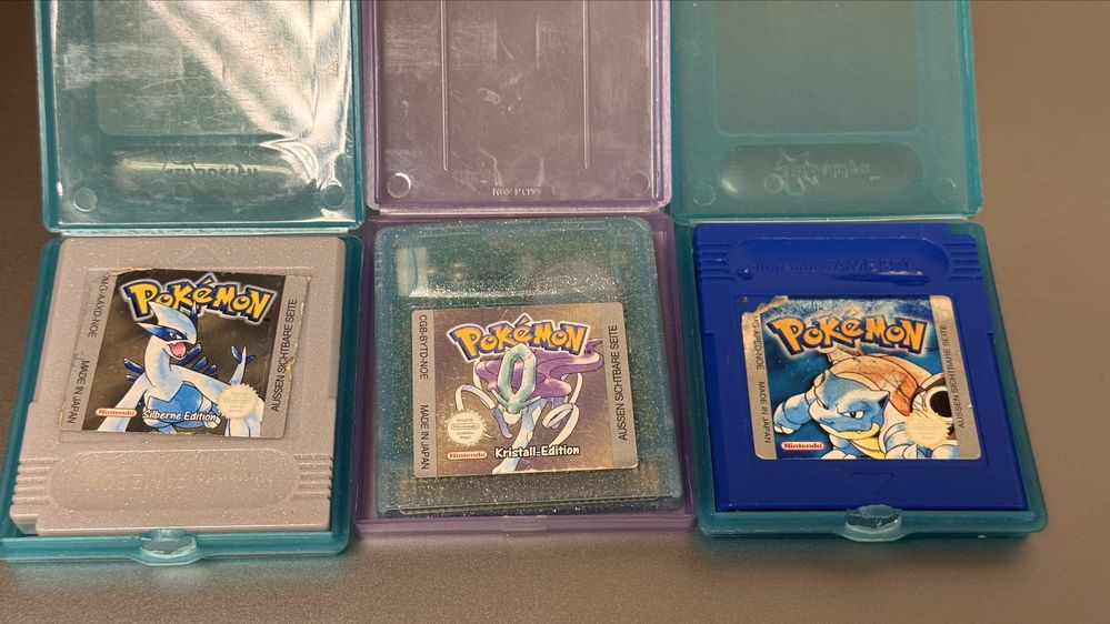 Nintendo pokemon silver blue crystal edition originale de colectie