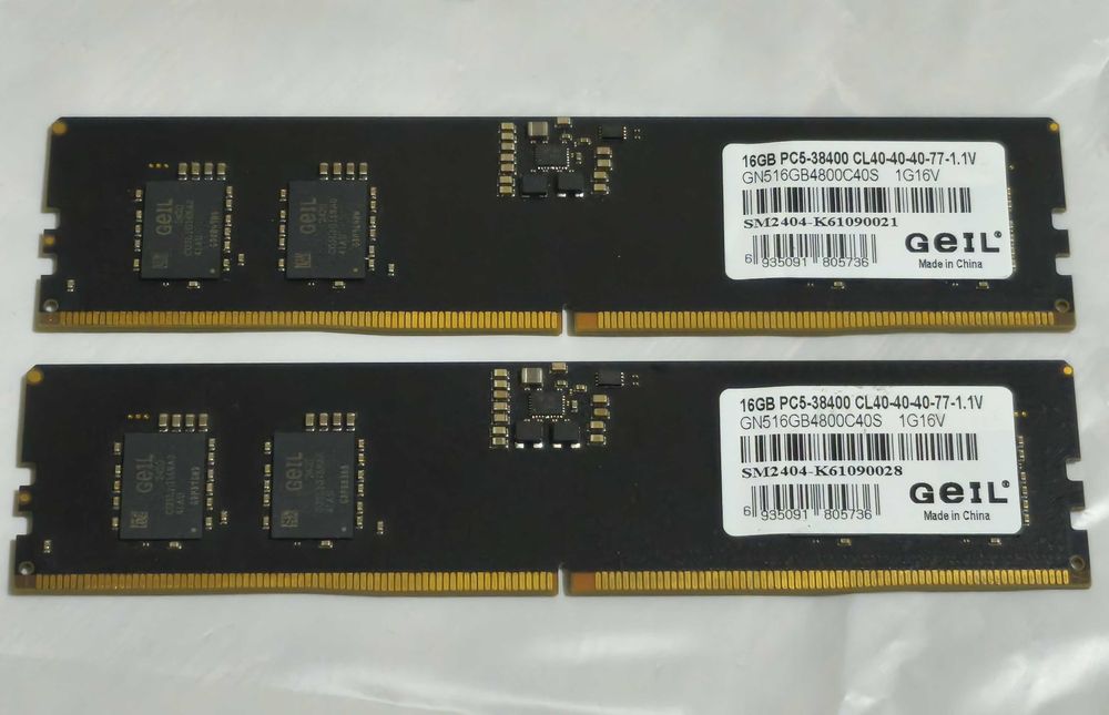 DDR5 GeIL Pristine V GP516GB4800C40SC 2x16=32gb