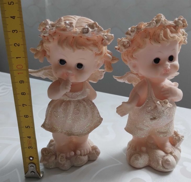 Фигурки на Ангели (момче/момиче) от смола (14х7см.)
