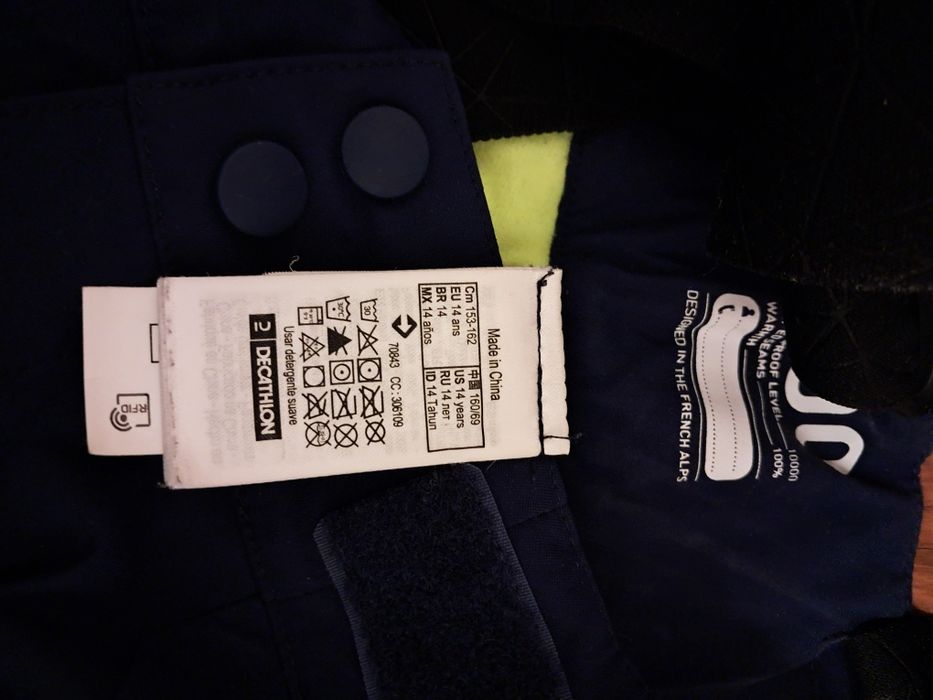 WEDZE Pantalon schi pe pârtie 900 impermeabil Bleumarin