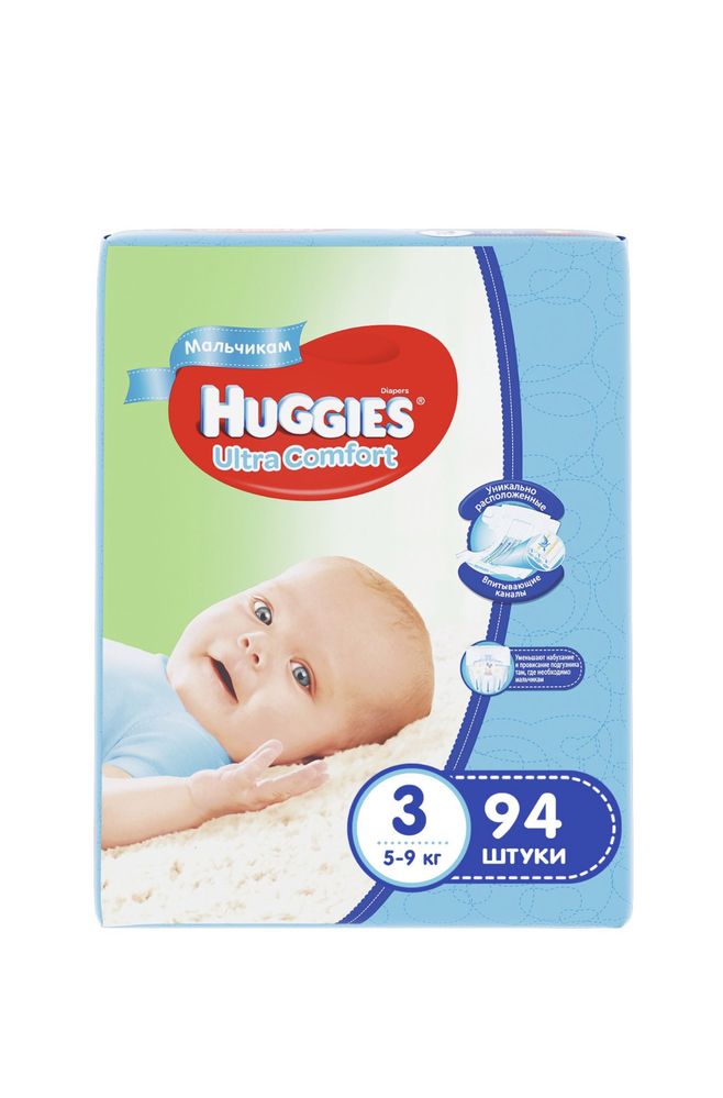 Huggies Ultra Comfort 4+/68, 4/80, 3/94