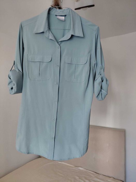 Camasa Columbia culoare albastru petrol